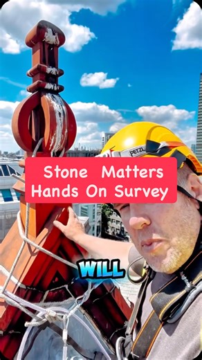 🏢🌋 Stone 🗿🏛️ on Instagram: "I’m looking at an ornate terracotta pinnacle that turned out to be far looser – and far more dangerous – than anything you could ever pick up with a drone or a pavement-level inspection. From a distance the repointed joints look fine, but up close many are cracked, open, or simply no longer doing anything structural. The whole pinnacle had enough movement in it that we had to strap it immediately just to remove the risk. This is exactly