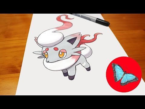 How To Draw Pokemon - Hisui Zorua Step by Step