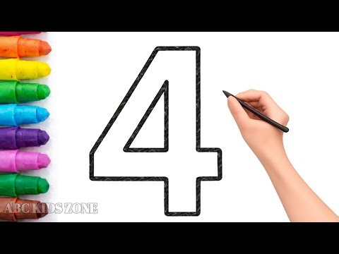 Drawing and Coloring Numbers with Crayons 🌈 Learn Colors in English