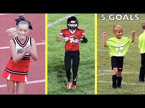 CHEERING at her BROTHER'S FIRST HOME FOOTBALL GAME and 5 SOCCER GOALS!
