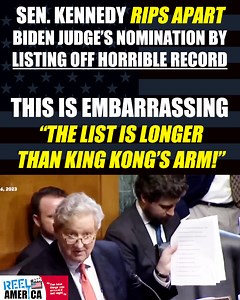 25K views · 1.8K reactions | Sen. Kennedy tears Biden judge's nomination to shreds, EXPOSES horrible record: "The list is longer than King Kong's arm!!' | Brawl Breakdown | Facebook