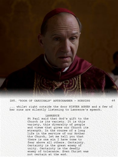 Behind the locked doors of the Sistine Chapel, Peter Straughan’s adaptation of Conclave transforms a centuries-old tradition into a high-stakes psychological thriller that feels as modern as a political war room. The screenplay thrives on the friction between ancient ritual and human ambition, following Cardinal Lawrence as he navigates a labyrinth of secrets, scandals, and the heavy burden of
