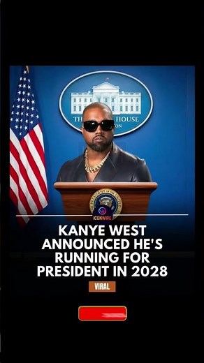 🚨 🗳️ Kanye West Announces He’s Running for President in 2028 🇺🇸 #ye #kanyewest #shorts