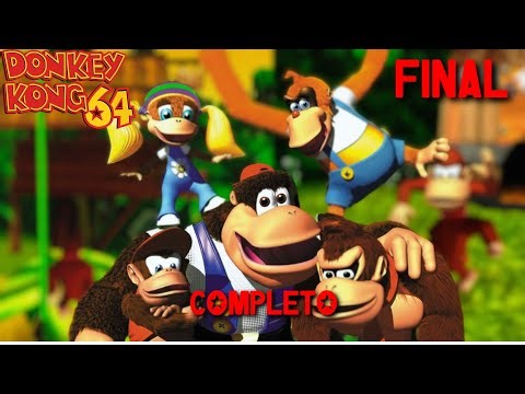 Donkey Kong 64 COMPLETO | Gameplay sin comentarios | Nintendo 64 | Final