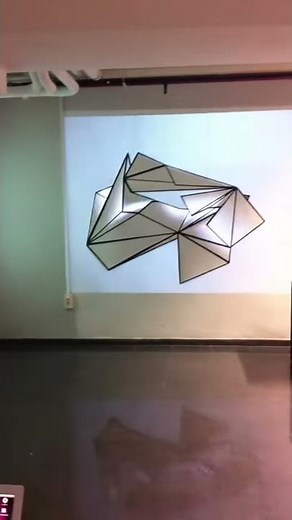 instalacion origami light sculpture