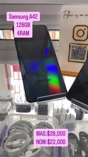 Samsung A42 128GB 4RAM WAS:$28,000 NOW:$22,000 FULLY FUNCTIONAL ✅ Comes with charger 🔌 WARRANTY INCLUDED WATCH OUR STORY FOR DAILY DEALS Dm or call (876)394-8482 Pick up location shop #192 constant spring arcade
