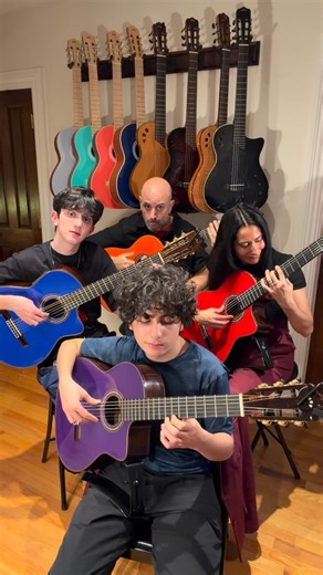 Quarantined Quartet on Instagram: "Arabian Spanish Guitar vibes with our song ‘Sandstone’. Stream it on @spotify 🎶 #QuarantinedQuartet practice day 2,097! #spanishguitar #acoustic"