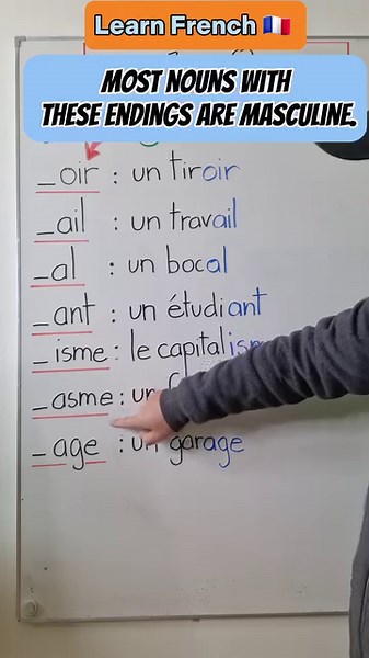 How to recognize a masculine noun in French? 🤔🇨🇵 | Learn French Grammar with Moh and Alain 🙂👍👋#French #frenchnouns #frenchgrammar #easyfrench #apprendrelefrançais | OuiTeach & French Becomes Easy