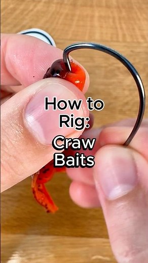 How to rig soft plastic craw baits for bass fishing #fishing #bassfishing #fishingtips
