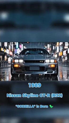 Evolution of NISSAN GT-R (Godzilla) 🦖 (1970 - 2050) #shorts
