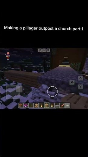 Making a church out of a outpost In Minecraft #minecraftbuilding #minecraft #church #fun