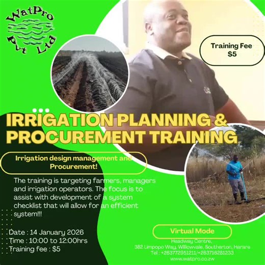 Irrigation Planning & Procurement Training