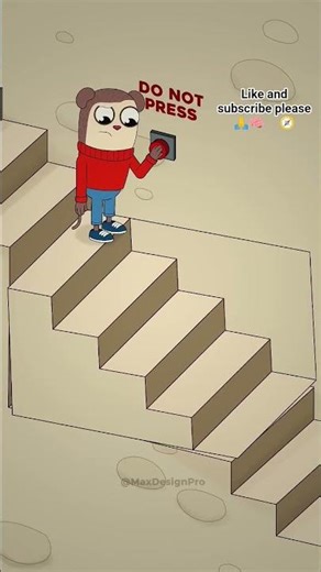 What's wrong with these stairs? Infinite Stairs ILLUSION! (Animation meme) #shorts