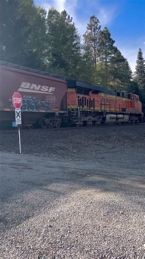BNSF ES44C4 7543 as a DPU for an empty grain train