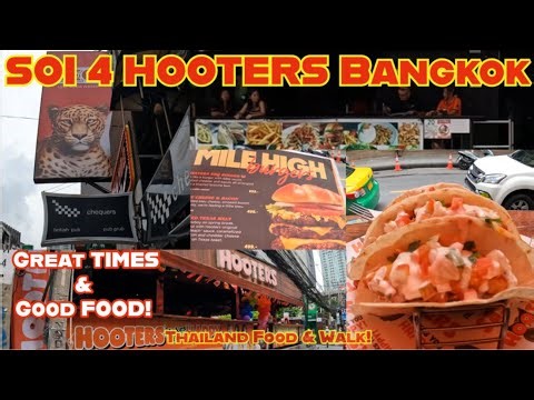 Bangkok HOOTERS BAR - Eating In Soi 4 Nana 2024 - GREAT FOOD GREAT GIRLS!!!