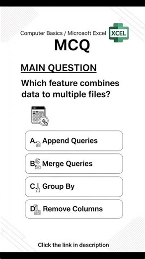 Excel MCQ | Which Feature Combines Data from Multiple Files?