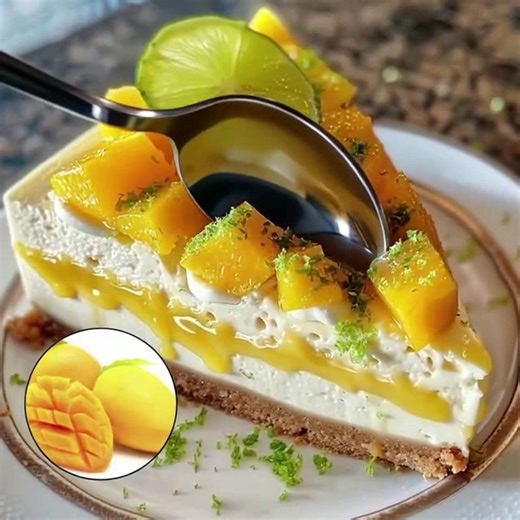 4.2K views | Mango Key Lime Cheesecake 省 Ingredients: For the Crust: 1 1/2 cups graham cracker crumbs 1/4 cup granulated sugar 1/2 cup unsalted butter, melted For the Cheesecake Filling: 24 oz (3 packages) cream cheese, softened 1 cup granulated sugar 3 large eggs 1/2 cup sour cream 1/2 cup mango puree (from fresh or frozen mango) Zest of 1 lime 2 tablespoons lime juice 1 teaspoon vanilla extract | Made Man | Facebook