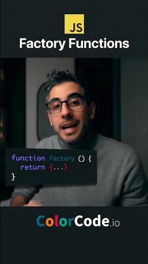 JavaScript Factory Functions in 1 Minute #shorts