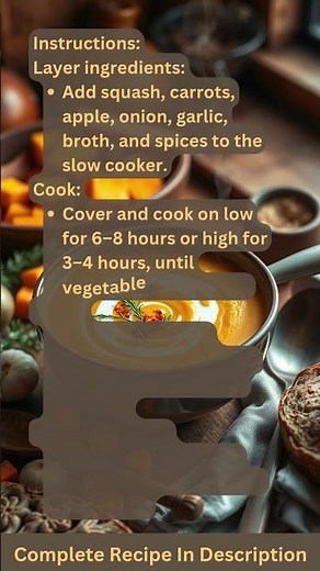 Slow Cooker Butternut Squash and Carrot Soup Recipe by What Shall I Cook