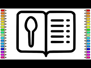 Cómo dibujar un MENÚ DE RESTAURANTE / Dibujo de MENÚ DE RESTAURANTE paso a paso / Dibujos para niños