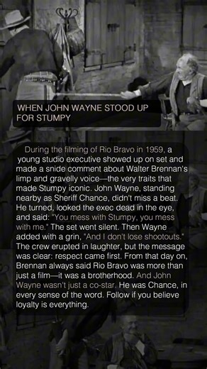 WHEN JOHN WAYNE STOOD UP FOR STUMPY 🤠⭐