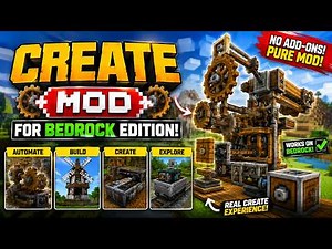 Create Mod in Minecraft Bedrock?! 😱 | REAL WORKING Create Addon 2026