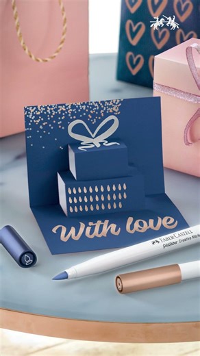 The Goldfaber Creative Marker Happy Celebration Set: six metallic brush markers for all surfaces