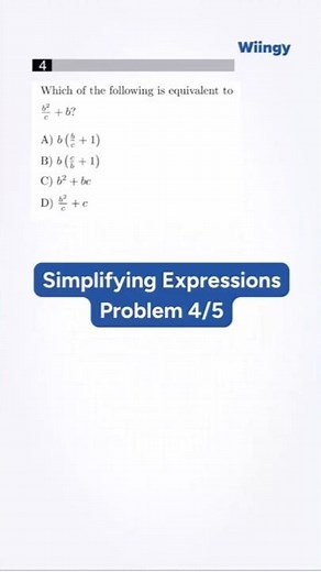 SAT Math Simplifying Expression Drill: Problem 4/5 #shorts #satprep #satmath