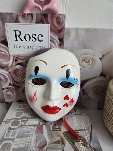 Vintage Decorative Porcelain Wall Art, Hand-painted Decorative Face Mask - Etsy