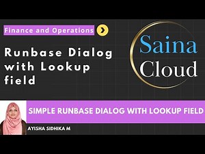 How to create a simple runbase dialog with lookup field