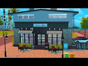 Cozy Coffee Shop + Apartment | Stop Motion Build | THE SIMS 4
