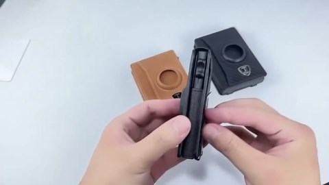 Smart Wallet for Men – Carbon Fiber RFID Blocking Slim Bifold Front Pocket Wallet with Aluminum Pop-Up Card Ejector, ID Window, Holds 12+ Cards, Minimalist Gift for Him