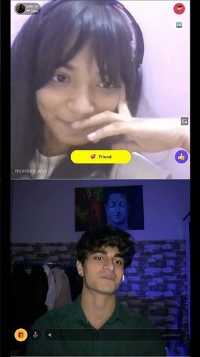 Omegle reaction🤫 #monkeyapp #shorts #viral