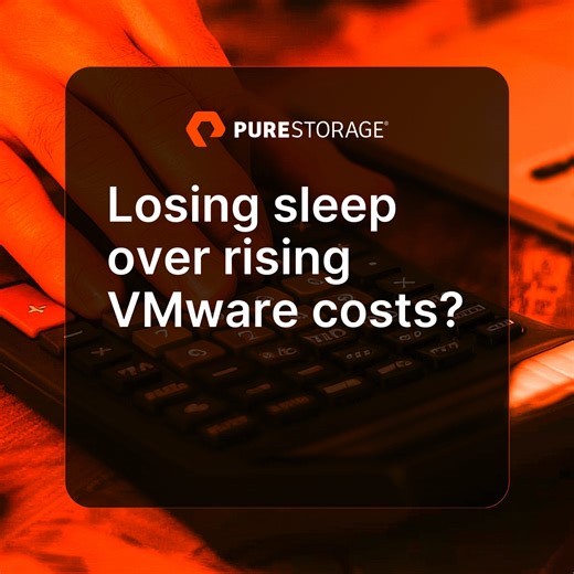 Cut costs. Boost performance. Sleep better. Pure Storage can slash the total cost of your VMware environment — and we’ll show you how. Try our TCO calculator and see your savings instantly. 🔗 Calculate your savings: https://purefla.sh/4mLKfuY #Virtualization #TCO #VMware #HybridCloud #PureStorage | Pure Storage