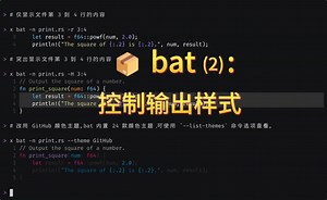📦 bat(2): 控制输出样式
