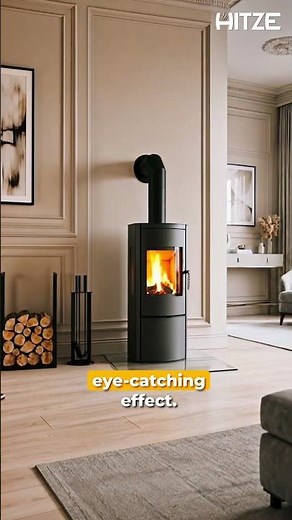 Modern Freestanding Fireplace REGO 3S 🌟 Slim & Elegant Design | HITZE #hitze
