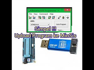 How Upload Hex File With USBISP And Khazama AVR Programmer To ATMega16