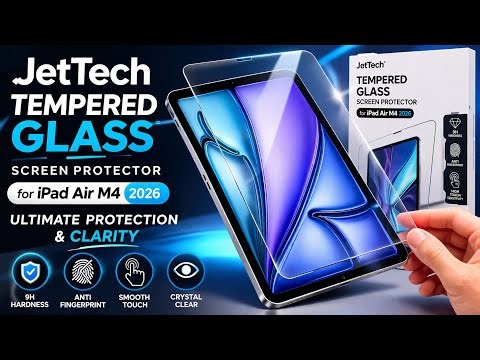 JETech Tempered Glass Screen Protector iPad Air M4