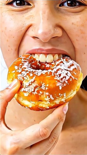 The Most Satisfying Crunchy Glazed Donut! 🍩✨ #shorts