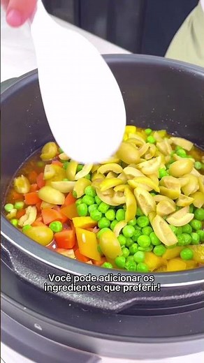Receita Arroz Tricolor com Legumes e Carne na Panela de Pressão Elétrica Digital 5L Oster®