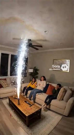 Indoor Firework FAIL Caught on Cam! 😳🔥