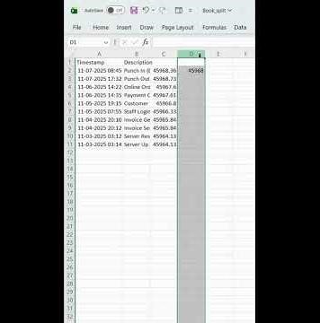 Excel Hack You Didn’t Know! ⏳ Split Date & Time
