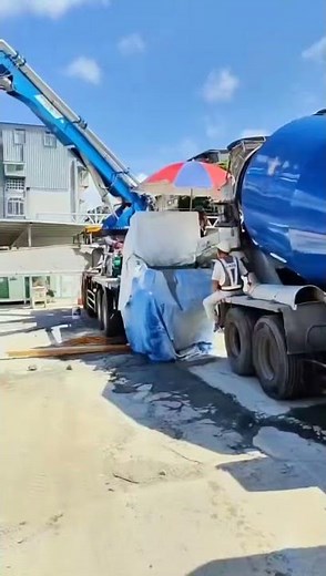 JIUHE Concrete Pump Truck Working Site.