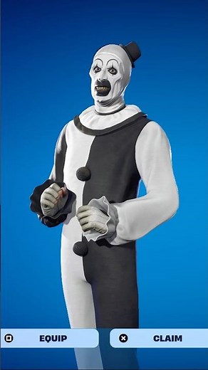 TERRIFIER ART THE CLOWN SKIN RELEASE DATE IN FORTNITE ITEM SHOP!