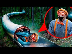 BLIPPI EXE eat Slide Eater in the playground