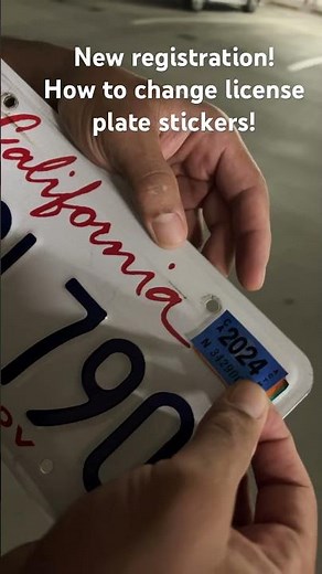 How to change the license plate sticker. 🚘 Just arrived new registration #cali #license #california