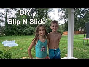Our Fun Homemade Slip n slide