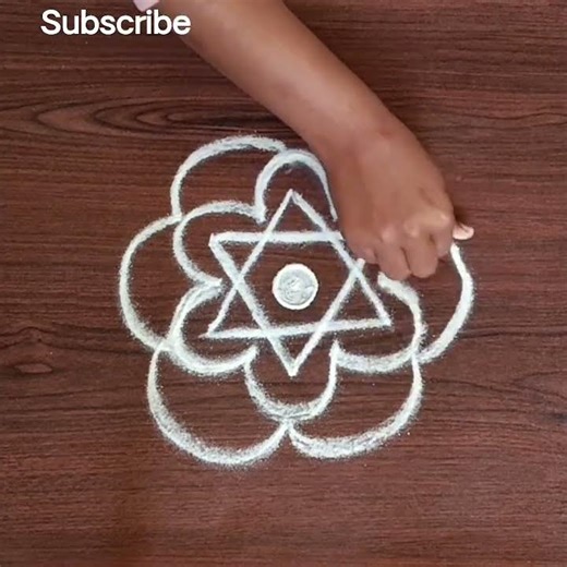 Easy 4x4 Dot Rangoli in 1 Minute | Quick Kolam Design ✨