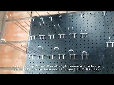 La más completa colección de Ganchos Exhibidores Para Panel Tabla Perforada Ranurada y Rejilla