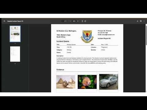 school incident reporting